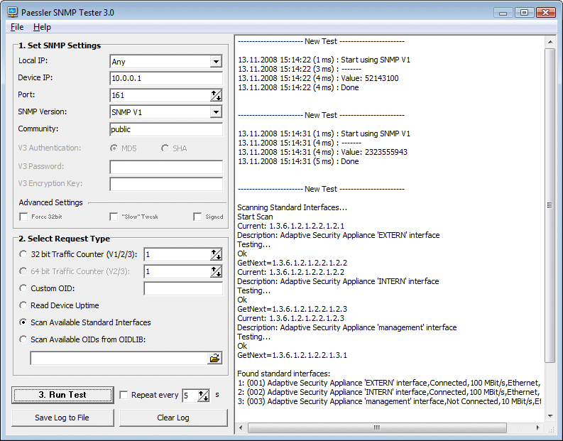 Paessler SNMP Tester