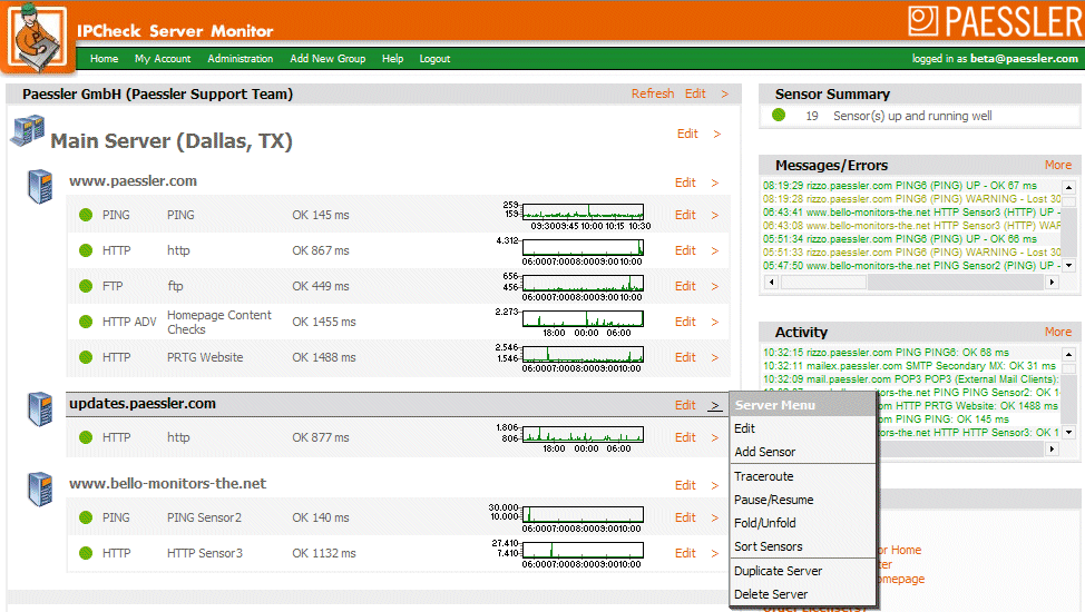 IPCheck Server Monitor