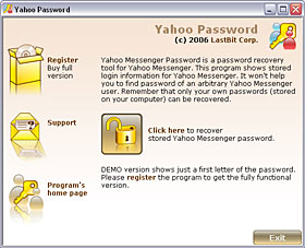 LastBit Yahoo Messenger Password Recovery