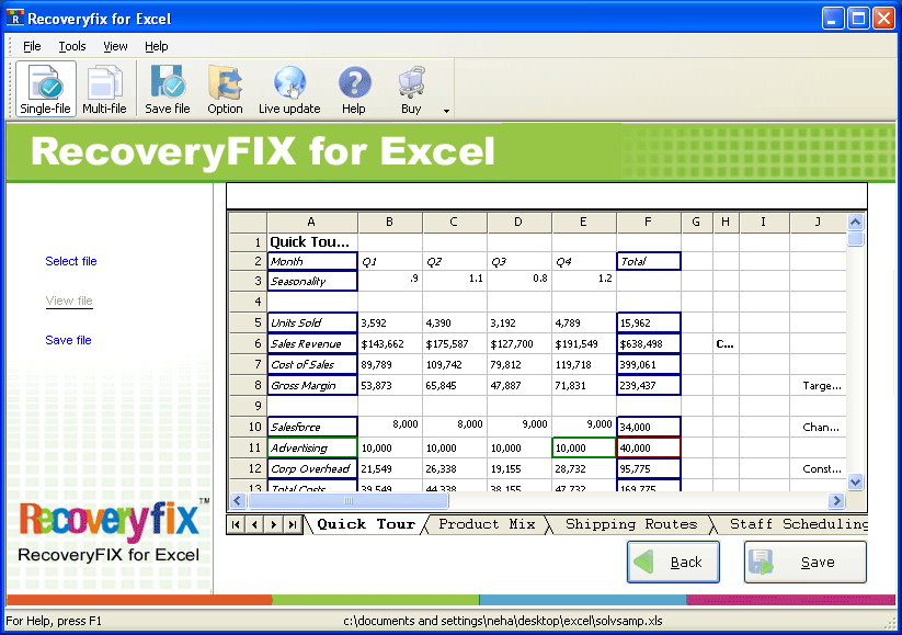 Recovery For Excel  -  8