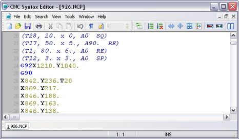 CNC Syntax Editor