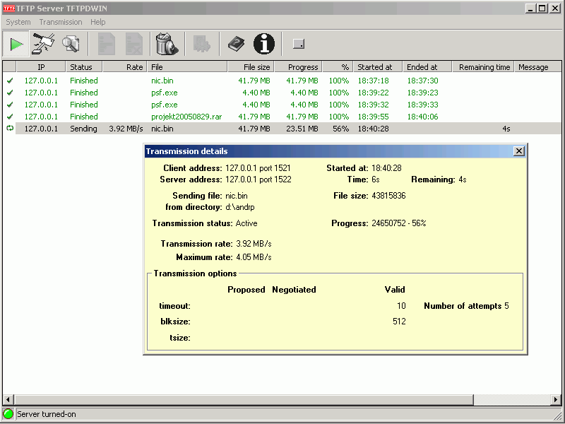 TFTP Server TFTPDWIN