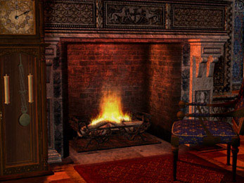 Gothic Fireplace - Animated Wallpaper