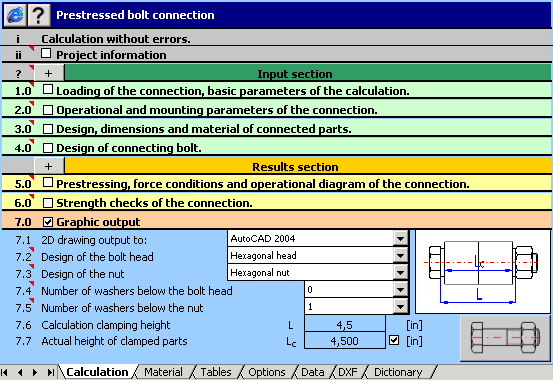 MITCalc - Bolted connection