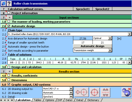 MITCalc - Roller Chains Calculation