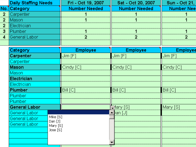 Schedule Crew Assignments for 100 People