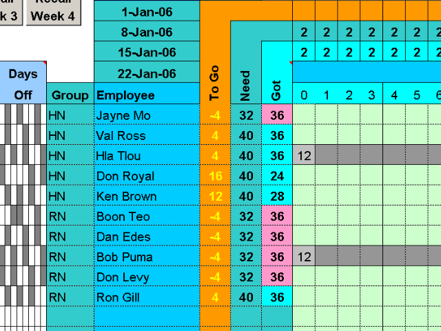 Easy Hour Assignments with Excel