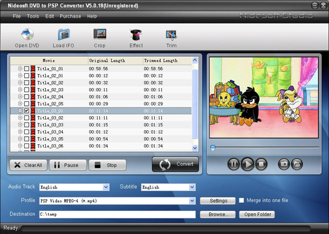 Nidesoft DVD to PSP Converter