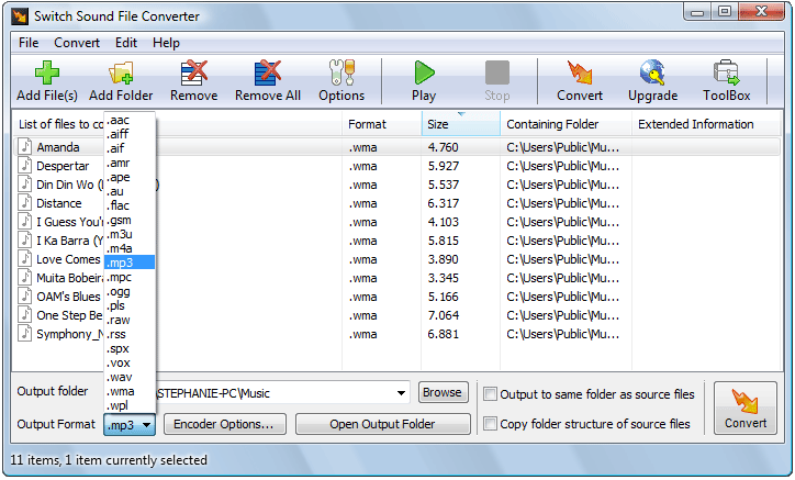 Switch Audio File Converter