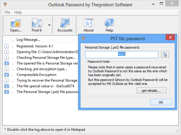Outlook Password (TSOP)
