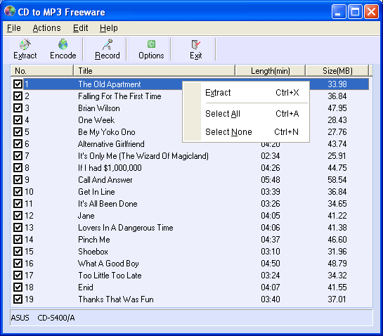 CD to MP3 Freeware