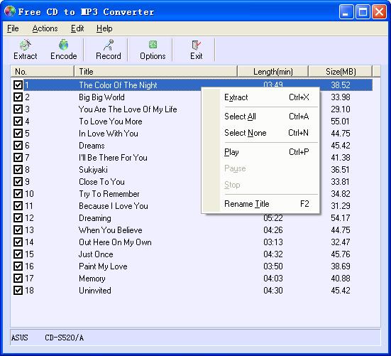 Free CD to MP3 Converter