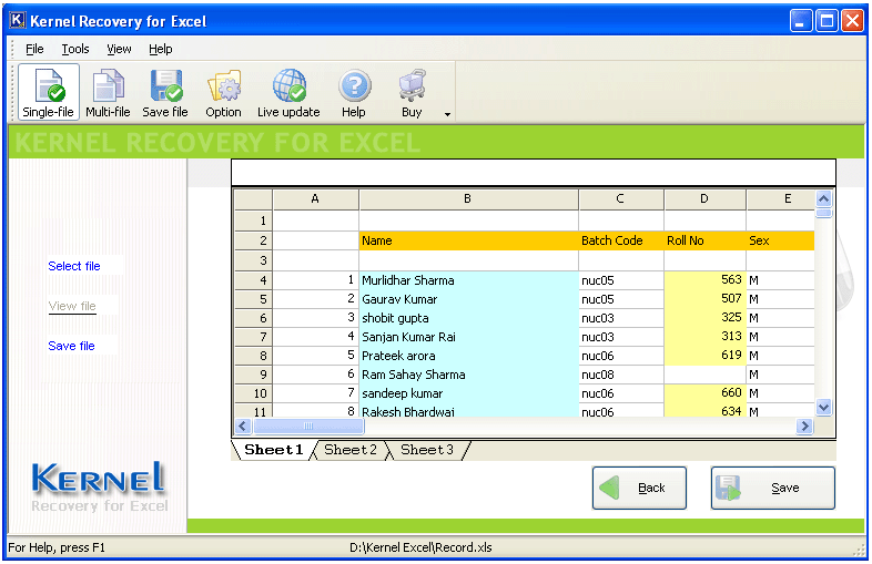 Excel Recovery Software