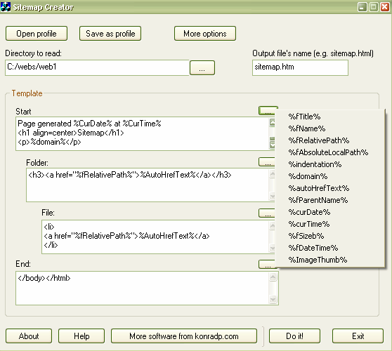 Sitemap Creator