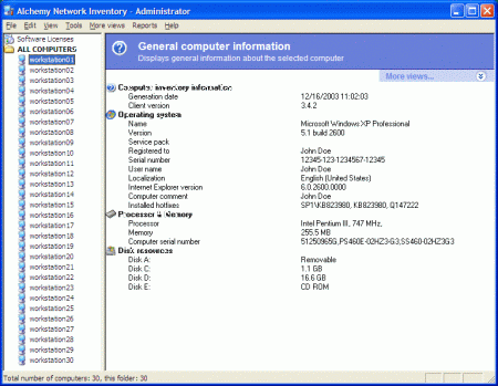 Alchemy Network Inventory