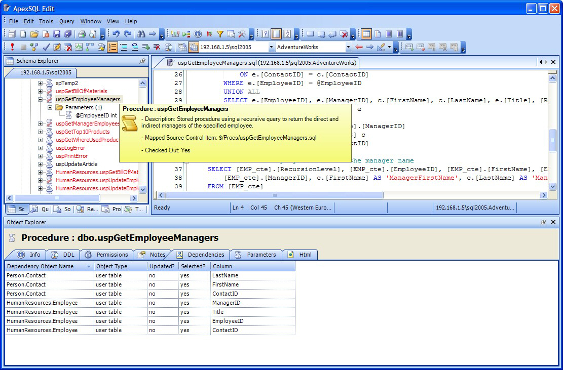 Apex SQL Edit