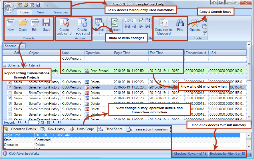 Apex SQL Log