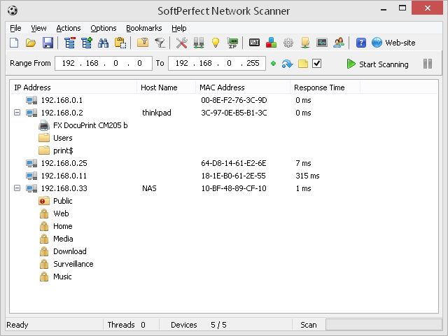 SoftPerfect Network Scanner