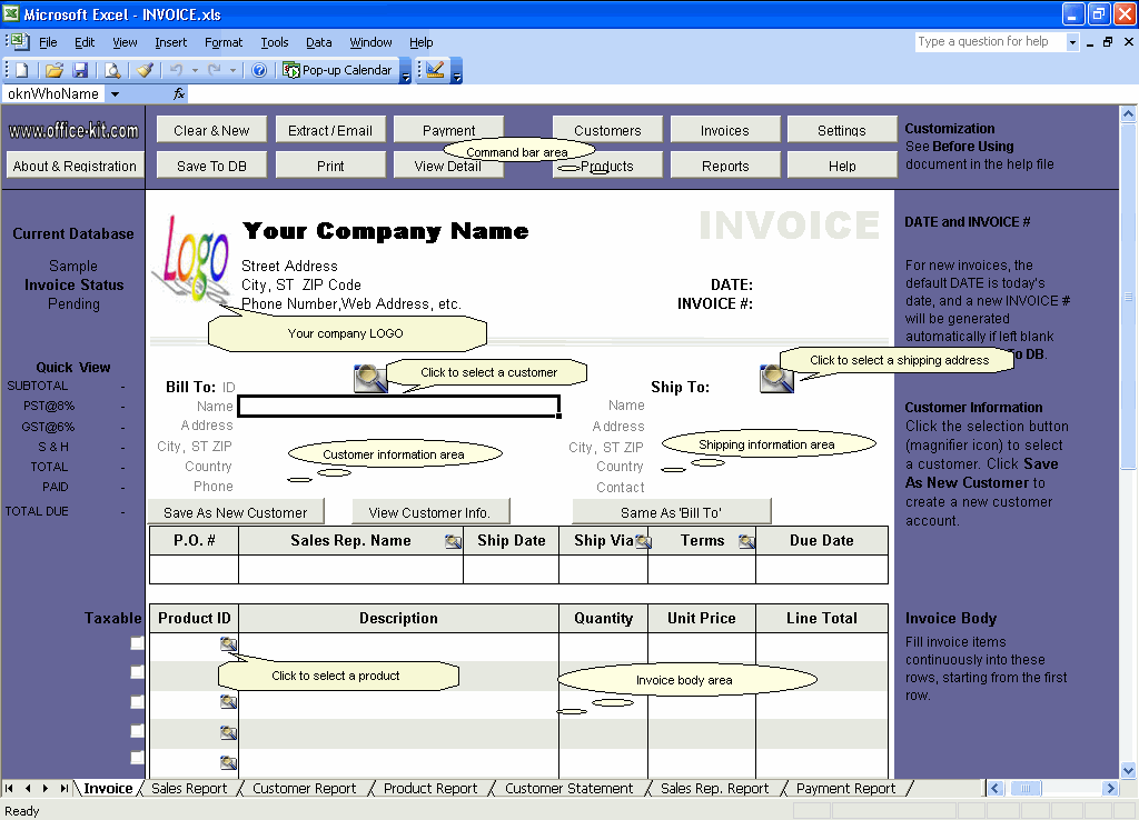 Excel Invoice Manager Express