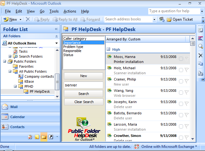 Public Folder HelpDesk