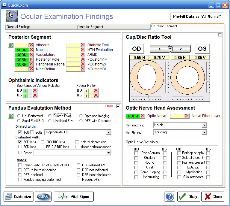 Ophthalmic EMR - ezChartWriter