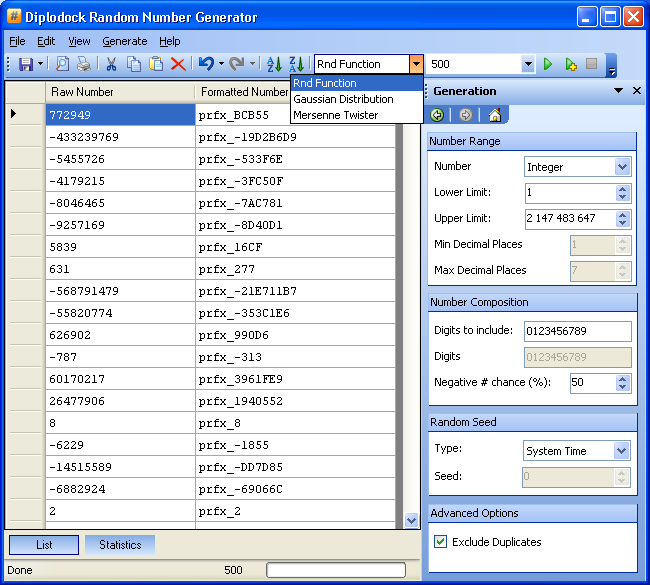 Random Number Generator