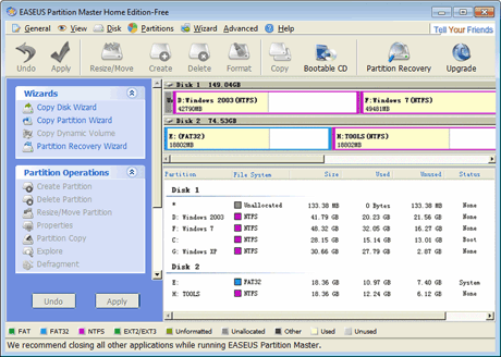 EASEUS Partition Master Home Edition