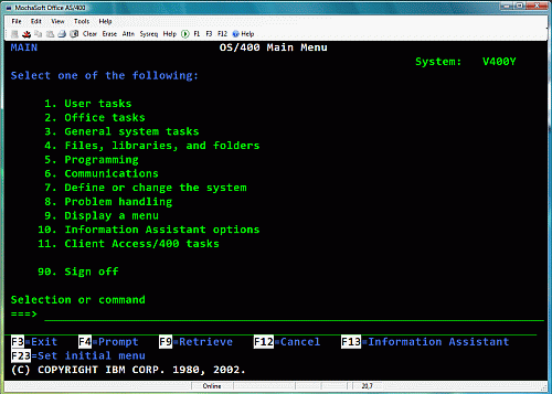 Mocha TN5250 for Vista