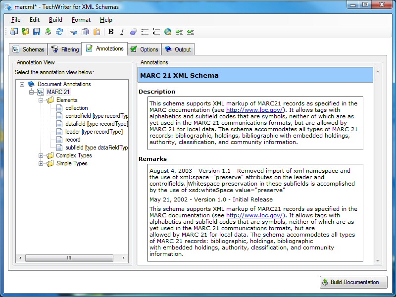 Adivo TechWriter for XML Schemas