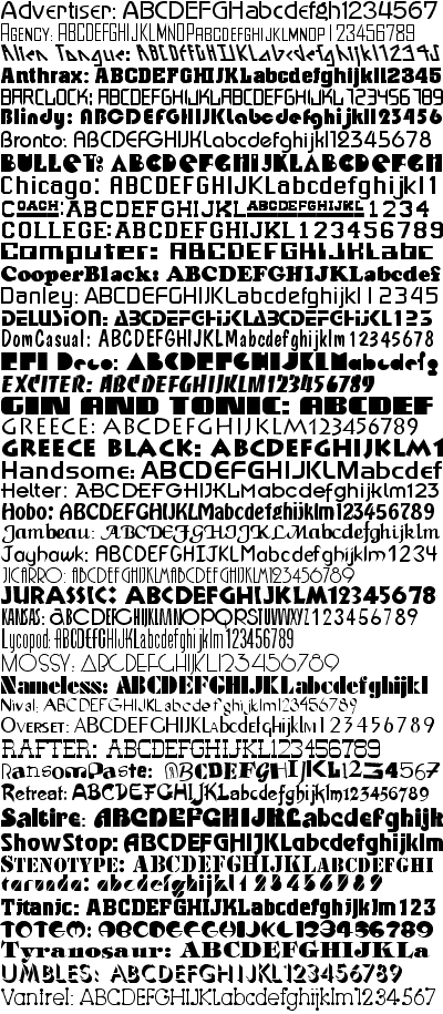 Headline Fonts