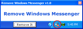 Remove Windows Messenger