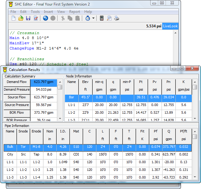 Simple Hydraulic Calculator