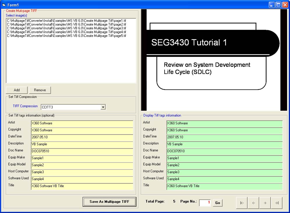 x360soft - Multi-page Tiff Converter SDK