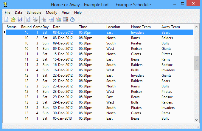 Home or Away League Scheduler