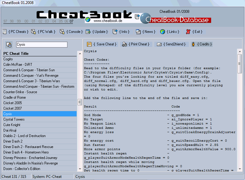 CheatBook Issue 01/2008