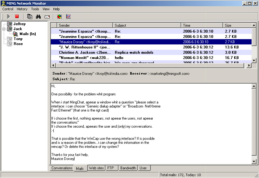 MING Network Monitor Home