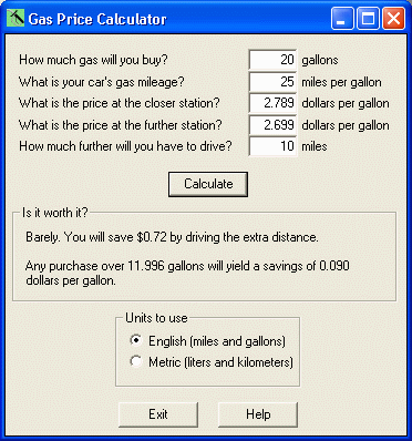 Gas Price Calculator