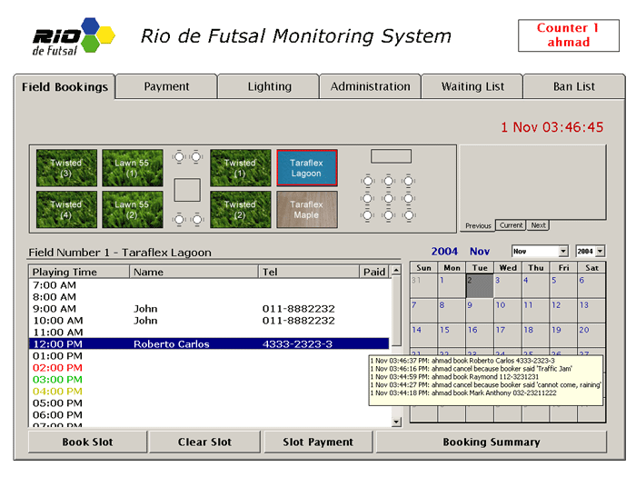 SportsQ Booking Manager