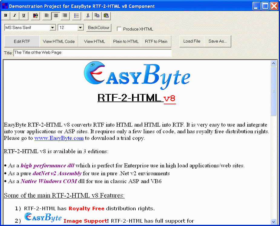 RTF-2-HTML v6