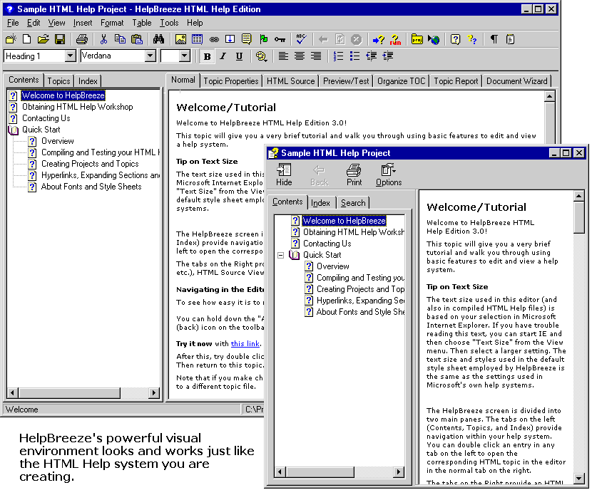 HelpBreeze HTML Help/JavaHelp Edition