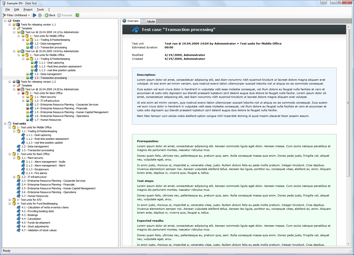 Test Management Software Zeta Test