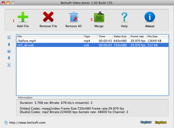 Boilsoft Video Joiner for Mac