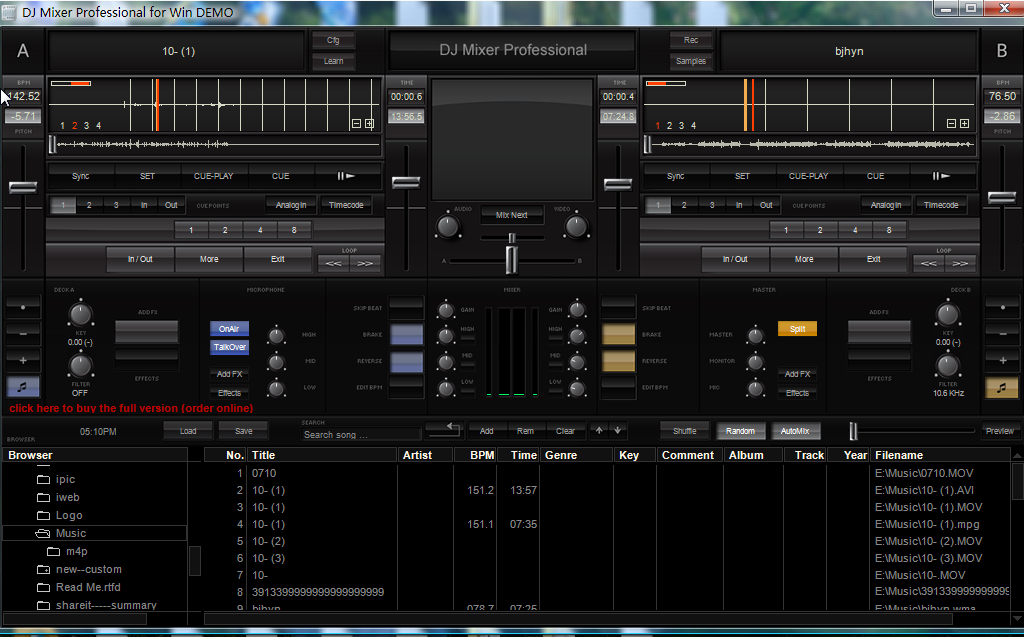 DJ Mixer Professional for Windows