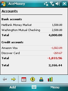 AceMoney for Pocket PC