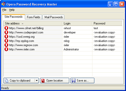 Opera Password Recovery Master
