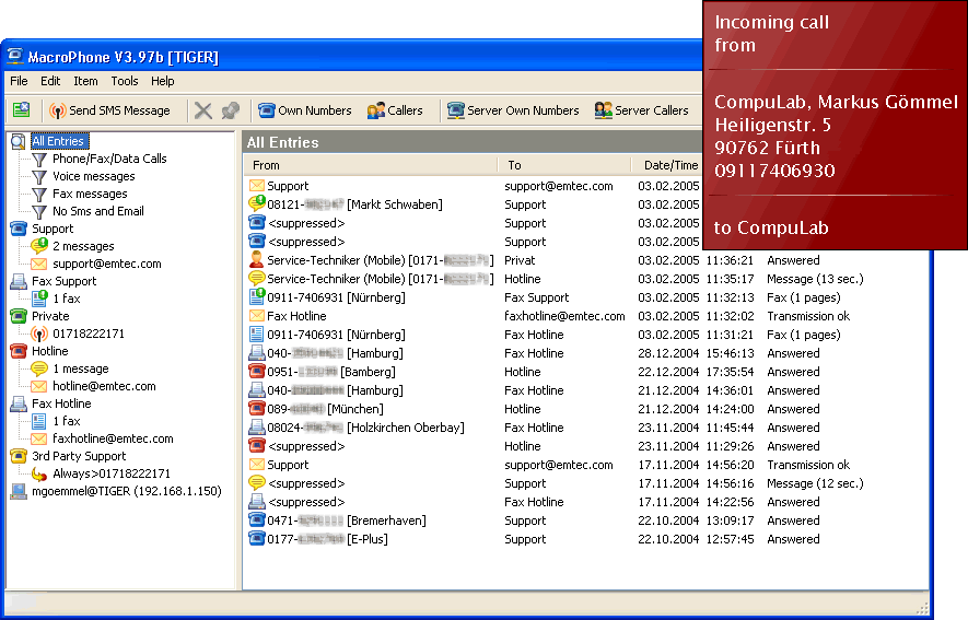 MacroPhone Voice and Fax Server for ISDN