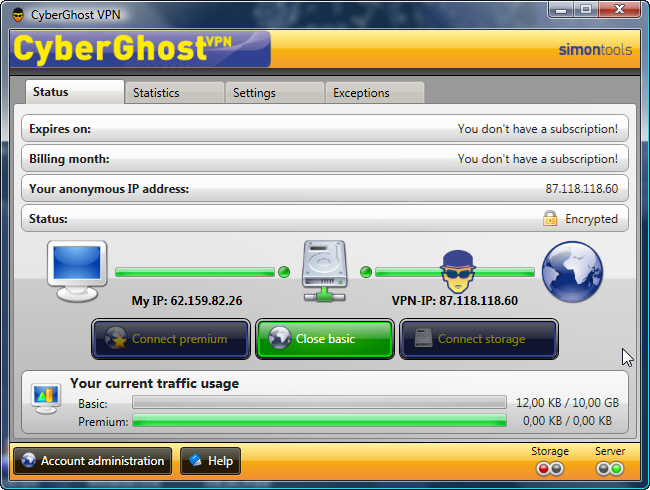 SimonTools CyberGhost VPN