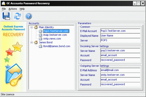 OE Accounts Password Recovery