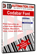 IDAutomation Codabar Font Advantage