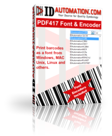 IDAutomation PDF417 Font and Encoder